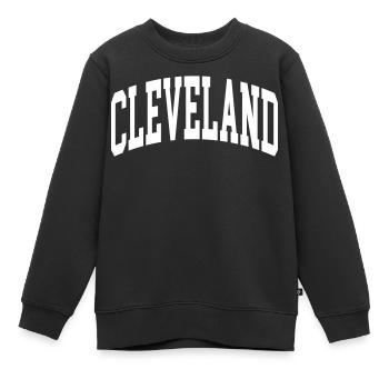 Cleveland - Sweat Premium enfant bio - noir - Devant - AI Model Kid Female (0cm)