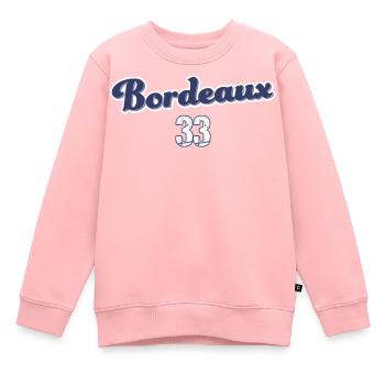 Bordeaux France - Sweat Premium enfant bio - rose - Devant - AI Model Kid Female (0cm)