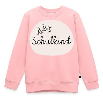 Schulkind ABC - Kinder Premium Organic Sweatshirt - Rosa - Vorne - AI Model Kid Female (0cm)