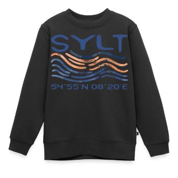 Sylt Westerland North Sea Island Coordonnées GPS - Sweat Premium enfant bio - noir - Devant - AI Model Kid Female (0cm)