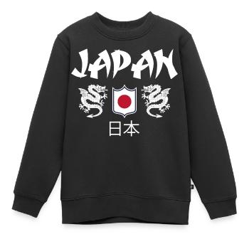 Japan - Kinder Premium Organic Sweatshirt - Schwarz - Vorne - AI Model Kid Female (0cm)