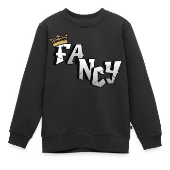 Fantaisie/Élégant - Sweat Premium enfant bio - noir - Devant - AI Model Kid Female (0cm)
