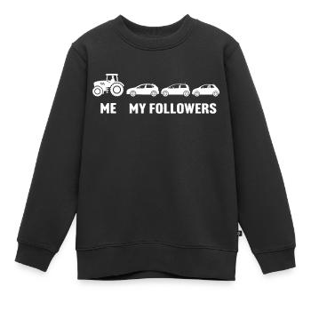 Ich und meine Follower Traktor T-Shirt für Landwirt - Kinder Premium Organic Sweatshirt - Schwarz - Vorne - AI Model Kid Female (0cm)