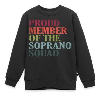 Proud Member of the Soprano Squad Vintage - Kinder Premium Organic Sweatshirt - Schwarz - Vorne - AI Model Kid Female (0cm)