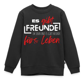 Beste Freunde FREUND Kumpel Kumpels - Kinder Premium Organic Sweatshirt - Schwarz - Vorne - AI Model Kid Female (0cm)