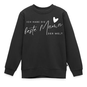 BESTE MAMA - Baby Geschenkidee Muttertag - Kinder Premium Organic Sweatshirt - Schwarz - Vorne - AI Model Kid Female (0cm)