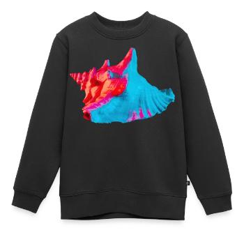 Coquille Pop Art - Sweat Premium enfant bio - noir - Devant - AI Model Kid Female (0cm)