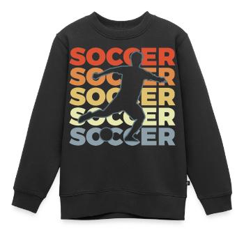 Fußballspieler - Kinder Premium Organic Sweatshirt - Schwarz - Vorne - AI Model Kid Female (0cm)