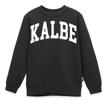 Kalbe - Kinder Premium Organic Sweatshirt - Schwarz - Vorne - AI Model Kid Female (0cm)