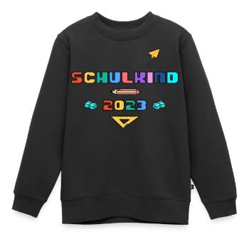 Inscription scolaire Inscription scolaire Cadeau de 1ère année - Sweat Premium enfant bio - noir - Devant - AI Model Kid Female (0cm)