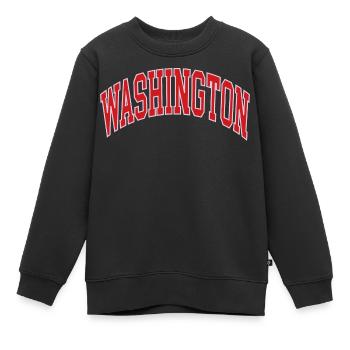 Washington - Kinder Premium Organic Sweatshirt - Schwarz - Vorne - AI Model Kid Female (0cm)