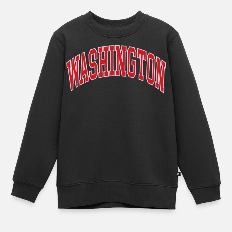 Washington - Sweat Premium enfant bio - noir