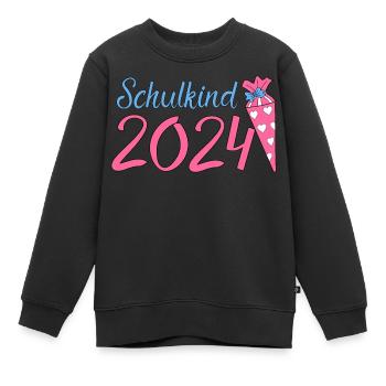 Schulkind 2024 - Kinder Premium Organic Sweatshirt - Schwarz - Vorne - AI Model Kid Female (0cm)