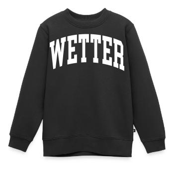 Wetter - Kinder Premium Organic Sweatshirt - Schwarz - Vorne - AI Model Kid Female (0cm)