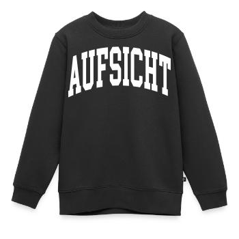 Aufsicht - Kinder Premium Organic Sweatshirt - Schwarz - Vorne - AI Model Kid Female (0cm)