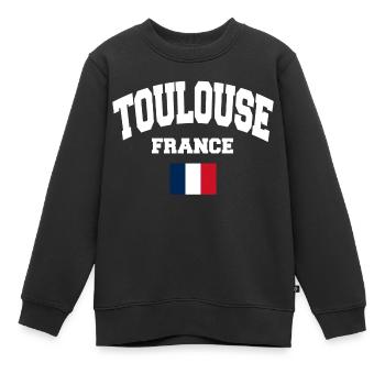 Toulouse - Kinder Premium Organic Sweatshirt - Schwarz - Vorne - AI Model Kid Female (0cm)