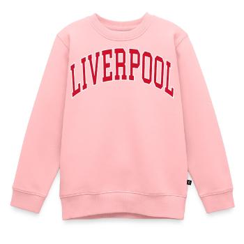 Liverpool - Kinder Premium Organic Sweatshirt - Rosa - Vorne - AI Model Kid Female (0cm)