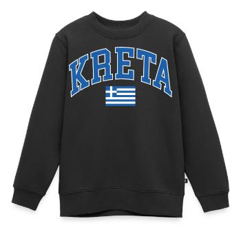 Kreta - Kinder Premium Organic Sweatshirt - Schwarz - Vorne - AI Model Kid Female (0cm)
