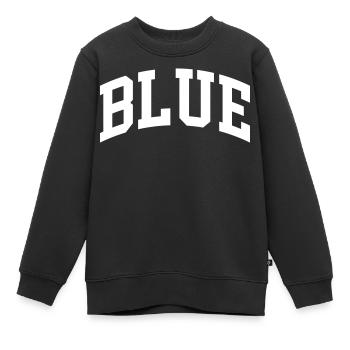 Blue - Kinder Premium Organic Sweatshirt - Schwarz - Vorne - AI Model Kid Female (0cm)