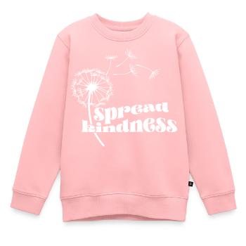 spread kindness / répandre la gentillesse - Sweat Premium enfant bio - rose - Devant - AI Model Kid Female (0cm)