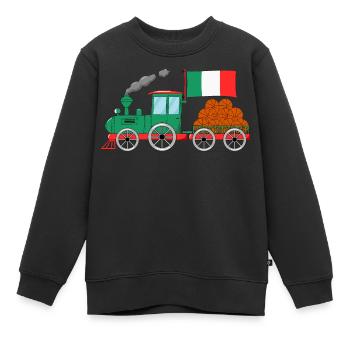 Italy Flag Basketball Railway - Kids Premium Organic Sweatshirt - black - Front - AI Model Kid Female (0cm)