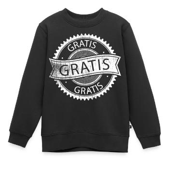 Autocollants gratuits - Sweat Premium enfant bio - noir - Devant - AI Model Kid Female (0cm)