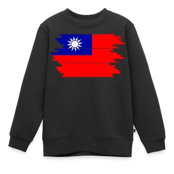 Taiwan - Kinder Premium Organic Sweatshirt - Schwarz - Vorne - AI Model Kid Female (0cm)