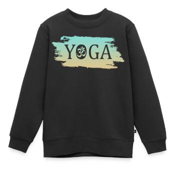 Yoga Om - Kinder Premium Organic Sweatshirt - Schwarz - Vorne - AI Model Kid Female (0cm)