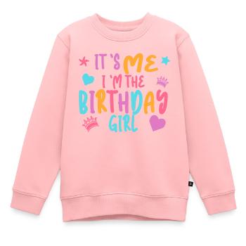 Birthday girl - Kids Premium Organic Sweatshirt - rose - Front - AI Model Kid Female (0cm)