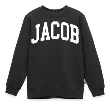 Jacob - Sweat Premium enfant bio - noir - Devant - AI Model Kid Female (0cm)