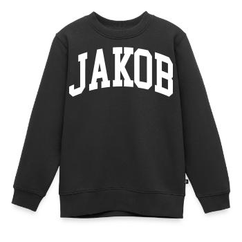 Jacob - Sweat Premium enfant bio - noir - Devant - AI Model Kid Female (0cm)