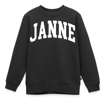 Stéphanie - Sweat Premium enfant bio - noir - Devant - AI Model Kid Female (0cm)