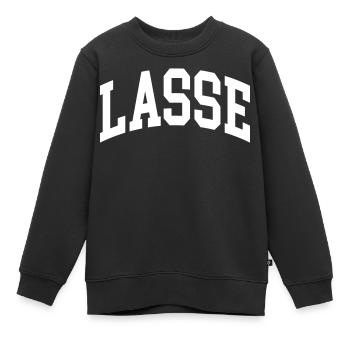 Lasse - Kinder Premium Organic Sweatshirt - Schwarz - Vorne - AI Model Kid Female (0cm)