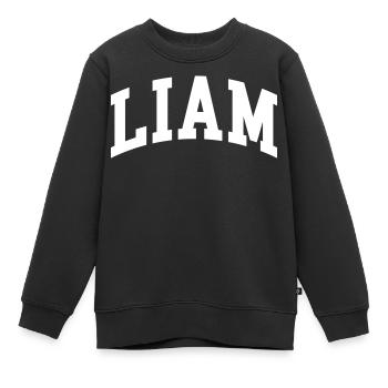 Liam - Kinder Premium Organic Sweatshirt - Schwarz - Vorne - AI Model Kid Female (0cm)