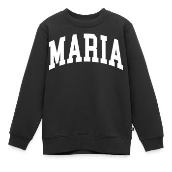 Maria - Kinder Premium Organic Sweatshirt - Schwarz - Vorne - AI Model Kid Female (0cm)