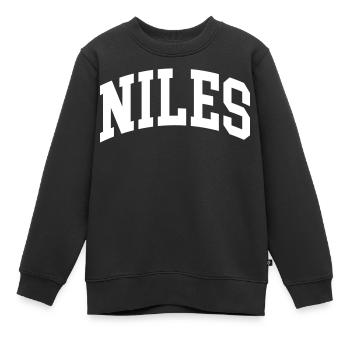 Niles - Kinder Premium Organic Sweatshirt - Schwarz - Vorne - AI Model Kid Female (0cm)