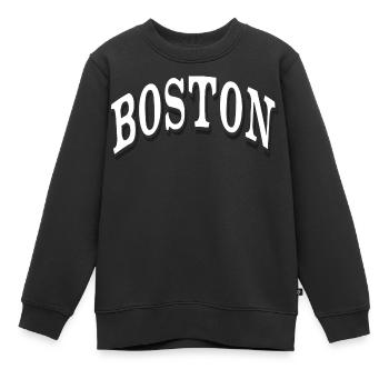 Boston - Kinder Premium Organic Sweatshirt - Schwarz - Vorne - AI Model Kid Female (0cm)
