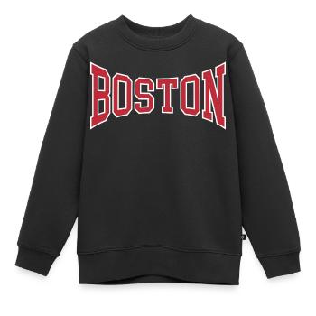 Boston - Kinder Premium Organic Sweatshirt - Schwarz - Vorne - AI Model Kid Female (0cm)