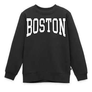 Boston - Kinder Premium Organic Sweatshirt - Schwarz - Vorne - AI Model Kid Female (0cm)