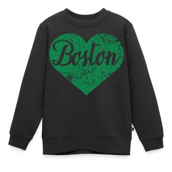 Boston - Kinder Premium Organic Sweatshirt - Schwarz - Vorne - AI Model Kid Female (0cm)