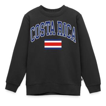 Costa Rica - Sweat Premium enfant bio - noir - Devant - AI Model Kid Female (0cm)