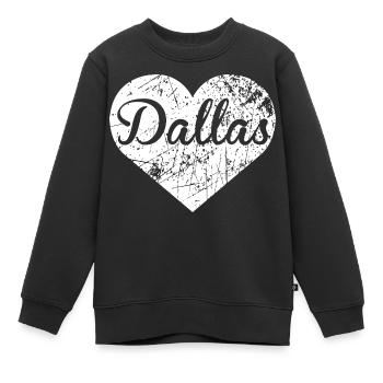 Cœur de Dallas - Sweat Premium enfant bio - noir - Devant - AI Model Kid Female (0cm)
