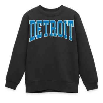 Detroit - Sweat Premium enfant bio - noir - Devant - AI Model Kid Female (0cm)