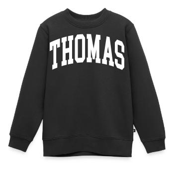 Thomas - Kids Premium Organic Sweatshirt - black - Front - AI Model Kid Female (0cm)