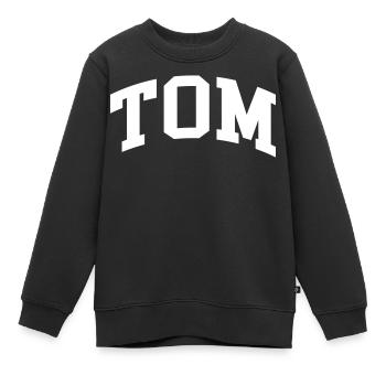 Tom - Kinder Premium Organic Sweatshirt - Schwarz - Vorne - AI Model Kid Female (0cm)