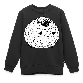 Dickes Schaf - Kinder Premium Organic Sweatshirt - Schwarz - Vorne - AI Model Kid Female (0cm)