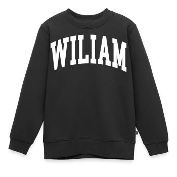 Wiliam - Sweat Premium enfant bio - noir - Devant - AI Model Kid Female (0cm)