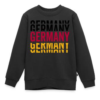 Allemagne Allemagne Lettrage Équipe nationale - Sweat Premium enfant bio - noir - Devant - AI Model Kid Female (0cm)