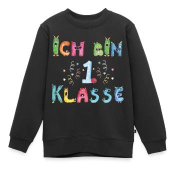 Ich bin 1. klasse Monster kids Kindergeschenk - Kinder Premium Organic Sweatshirt - Schwarz - Vorne - AI Model Kid Female (0cm)