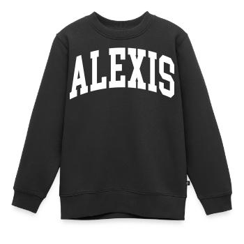 Alexis - Kids Premium Organic Sweatshirt - black - Front - AI Model Kid Female (0cm)